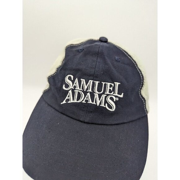 Samuel Adams hat cap with bottle opener black white mesh back hook loop - Picture 5 of 9